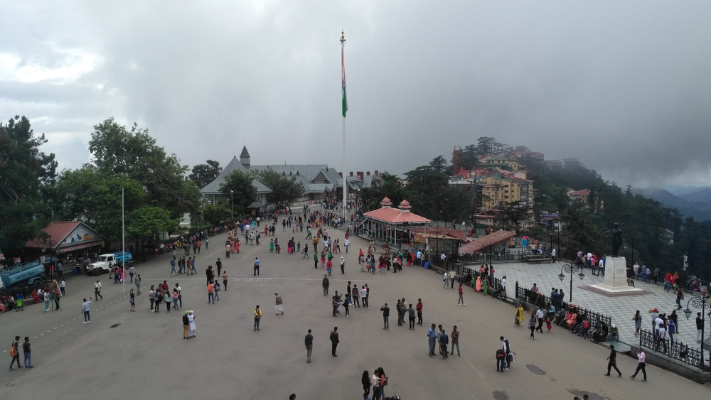 mall road in Shimla